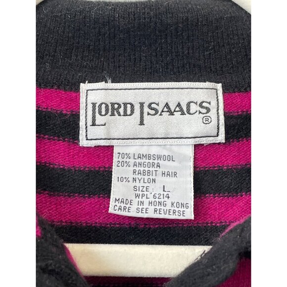 Vintage 90s Lord Isaacs Sweater Size Large Striped Long Sleeve Deadstock NEW - Picture 3 of 6